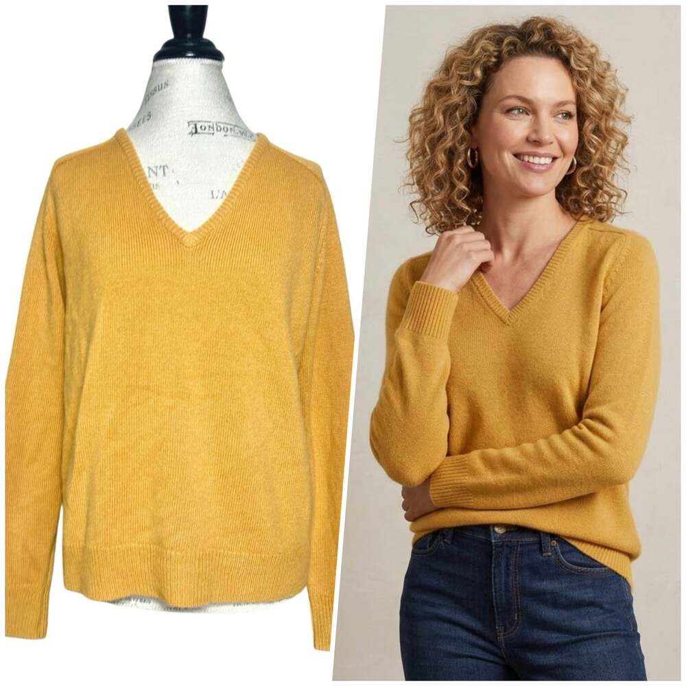 Naked | Women | 100% Cashmere Tuscan Sun Soft V-Neck Sweater | Medium